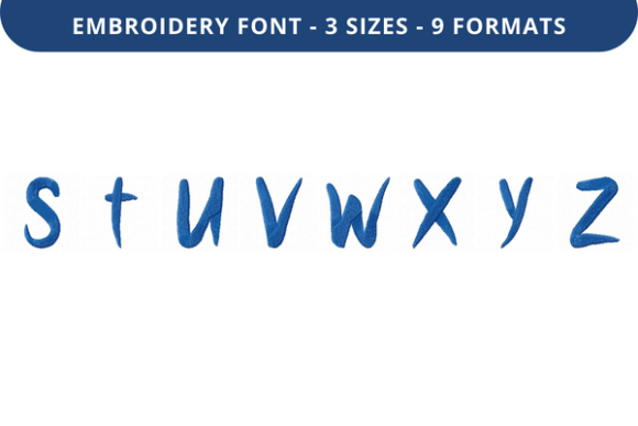 Cat Claws Font S to Z: Charming Embroidery for Gifts