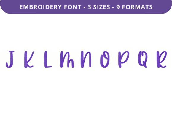 Country Garden Font Uppercase J to R Review