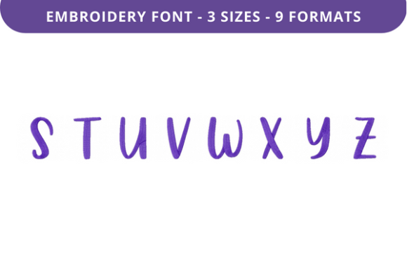 Country Garden Font Uppercase S to Z: Embroidery Review