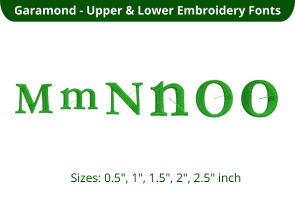 Garamond Font MNO: Tested for Personalized Gift Embroidery