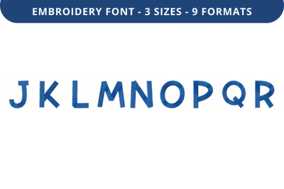 Gumbies Font Uppercase J to R: An Embroidery Designer's Review