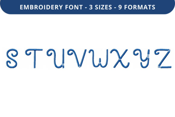 Lucid Dreamer Font Uppercase S to Z: Embroidery Designer Review