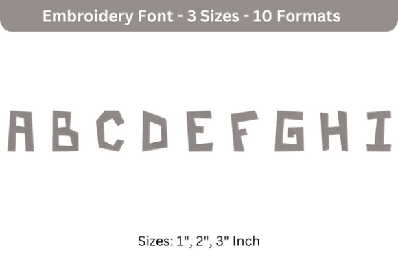 Paper Cuts Font a to I: Holiday Embroidery Font Review