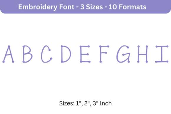 Scrap Girl Dots Font a to I: Real Embroidery Review