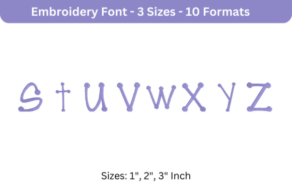 Scrap Girl Dots Font S to Z: Candid Embroidery Review