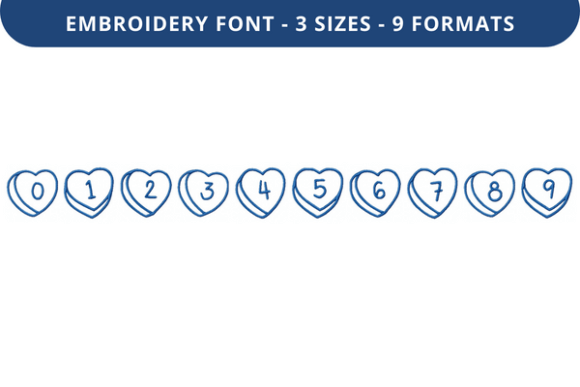Talking Hearts Font 0 to 9: A Sweet Embroidery Font Review