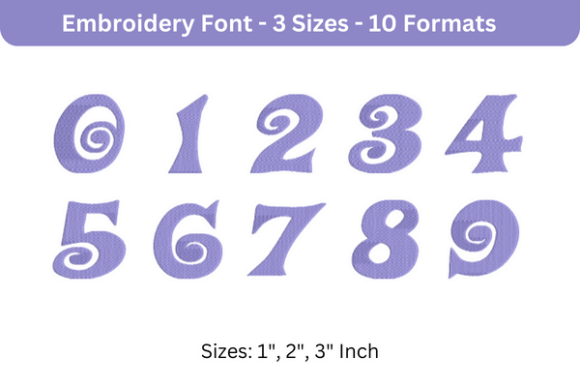 Wonka Font 0 to 9: Embroidery Designer Review