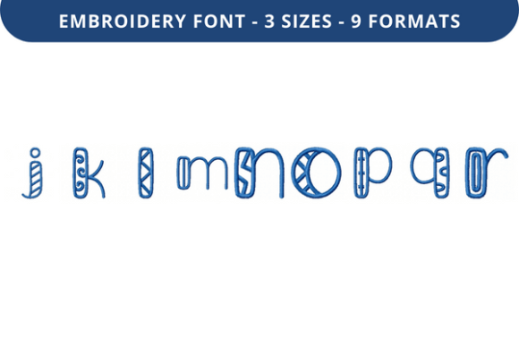 Wrapping Paper Font J to R: A Seasonal Embroidery Font Review