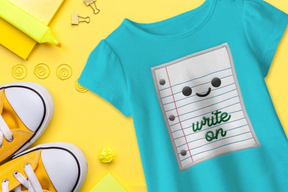 Write on Notebook Paper Applique