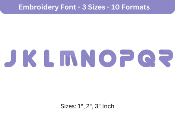 You Are Here Font J to R: Embroidered Lettering That Works