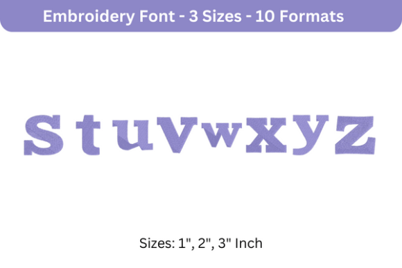 Zantroke Font Lowercase S to Z Embroidery Font Review